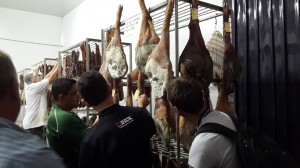 Inside the curing room, just leave me here with a sharp knife please